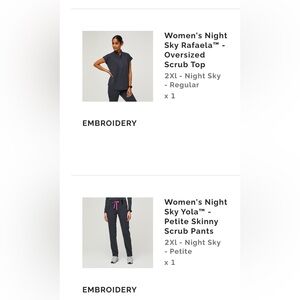 COPY - Figs Night Sky 2xL top and 2xL Petite Bottom